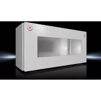 Rittal KX 1610.000 Caja de instalación, chapa de acero, gris claro RAL 7035, 400x155x200 mm