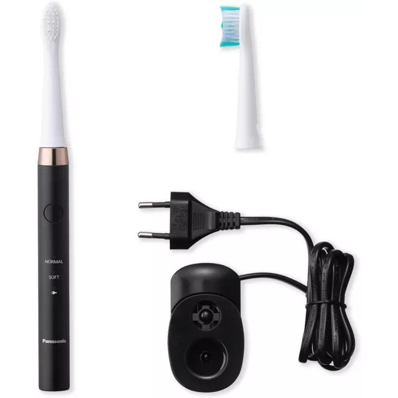 Cepillo de dientes eléctrico Panasonic EW-DM81-K503 con tecnología sónica, 2 cabezales, 2 modos, recargable