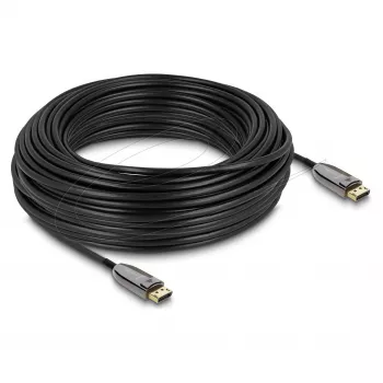 DELOCK Cable óptico activo DisplayPort 2.1 8K 60Hz 40Gbps 30 m