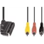 Adaptador de cable de vídeo e+p VC 119 1,5 m SCART (21 polos) 3 x RCA negro
