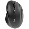 Manhattan Ratón inalámbrico ergonómico, para diestros, 800/1200/1600 dpi ajustables, 2,4 GHz (hasta 10 m), seis botones con rueda de desplazamiento, receptor combo USB-A y USB-C, negro, pila AA (incluida), tres años de garantía