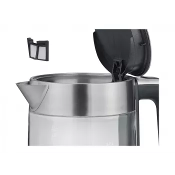Hervidor Severin 1,7 l 2200 W negro acero inoxidable transparente