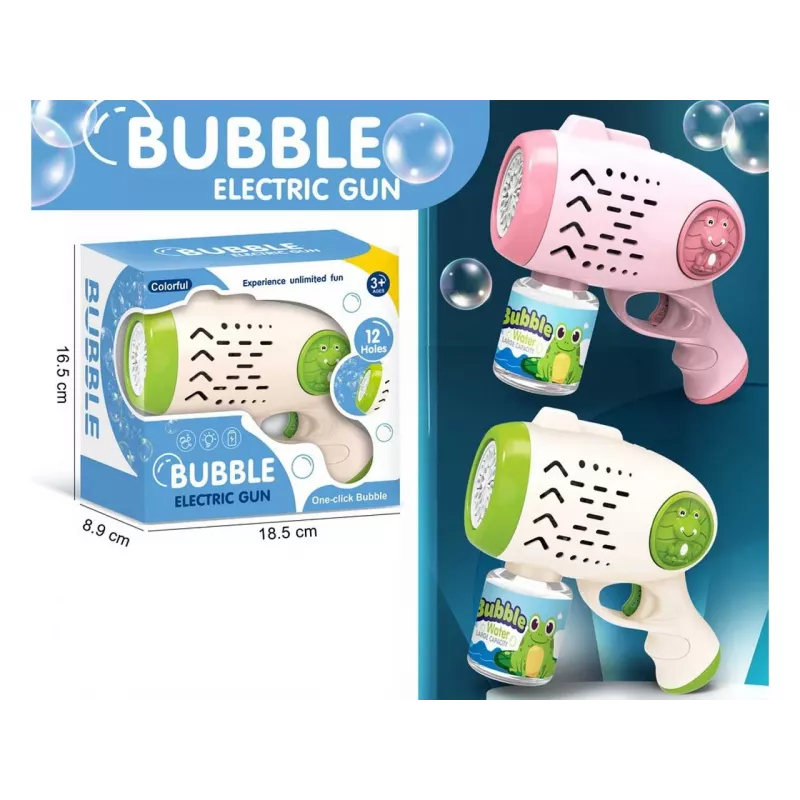 Pistola de pompas de jabón Madej 010327 — juguete a pilas para hacer pompas de jabón