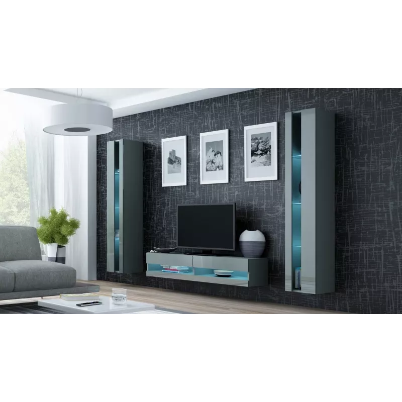 Soporte de TV Cama VIGO nuevo 30/140/40 gris/gris brillante