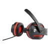 Auriculares gaming con cable GEMBIRD GHS-03 — 20–20000 Hz, cable de 2 m, 250 g, negro/rojo