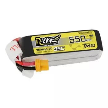 Batería Tattu R-Line 550mAh 14,8V 95C 4S1P — pack LiPo para modelos RC