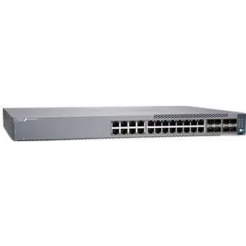 Juniper EX4100-F 24 puertos 10/100/1000BaseT PoE+, 4 puertos uplink 10G SFP+, 4 puertos stacking 10G SFP+ (ópticas no incluidas) con SW estándar, conforme TAA (EX4100-F-24P)