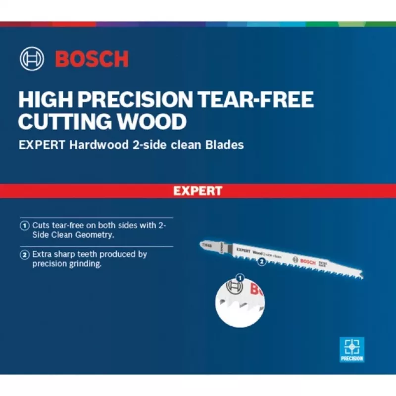 Bosch 2 608 900 551 Hoja de sierra de calar/caladora/sable hoja de sierra de calar madera acero al carbono (HCS) 5 uds.