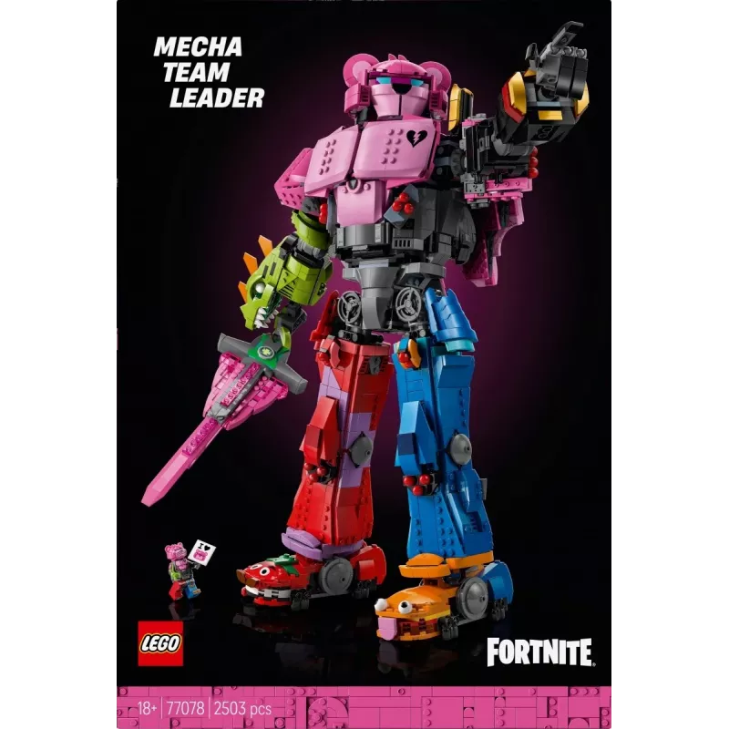 Set de construcción LEGO Team Leader Mechs 77078 — Fortnite, 2503 piezas, 1 minifigura, altura del mech 450 mm