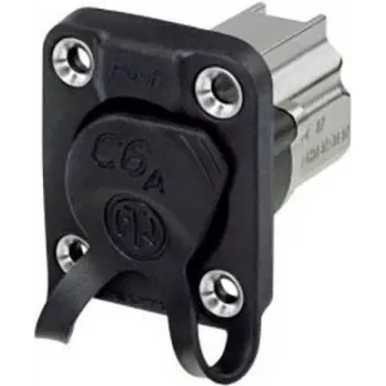 Conector Neutrik NE8FDX-P6-W RJ45 hembra negro - blanco (NE8FDX-P6-W)