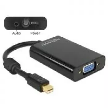 Adaptador de cable de vídeo DeLOCK 65598 Mini DisplayPort a VGA 3,5 mm
