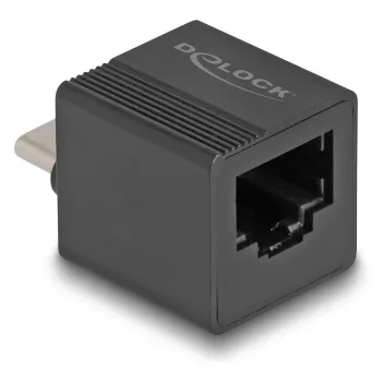 Adaptador DeLOCK USB Type-C a Gigabit LAN mini negro