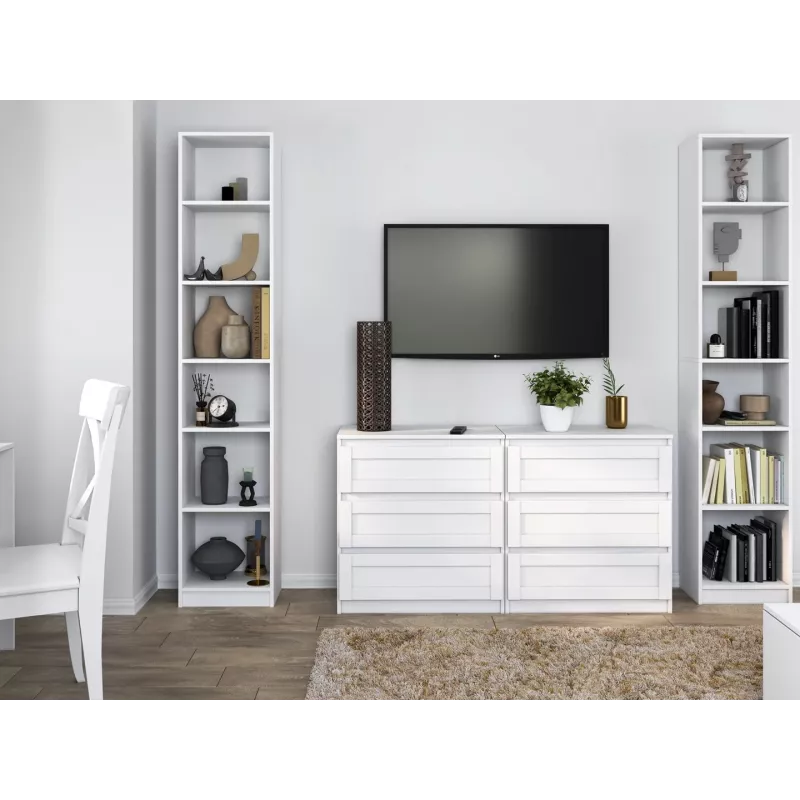 top e shop W40 PAFOS BIA vitrina — tablero de partículas blanco, 290×400×2000 mm