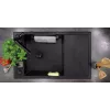 Fregadero de cocina deante ZRM_N113 1 seno granito magnético con escurridor