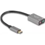 Tarjeta de audio USB externa DELOCK 67071 — 16 bits, 48 kHz, 3,5 mm auriculares, carcasa de aluminio, cable de 0,15 m