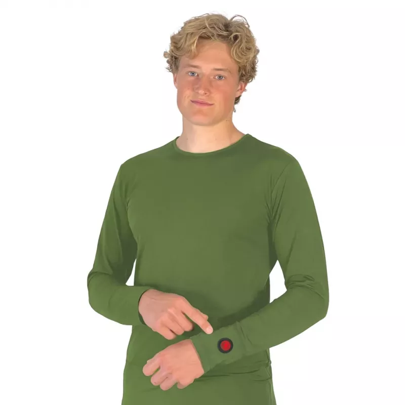 Blusa Glovii GJ1CXL cuello redondo manga larga elastano poliéster