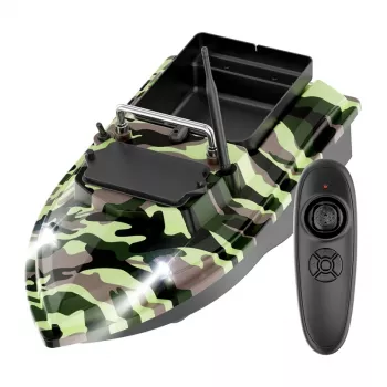 Barco cebo Flytec V050 con batería de 12000mAh, verde camo — barco cebo por radiocontrol