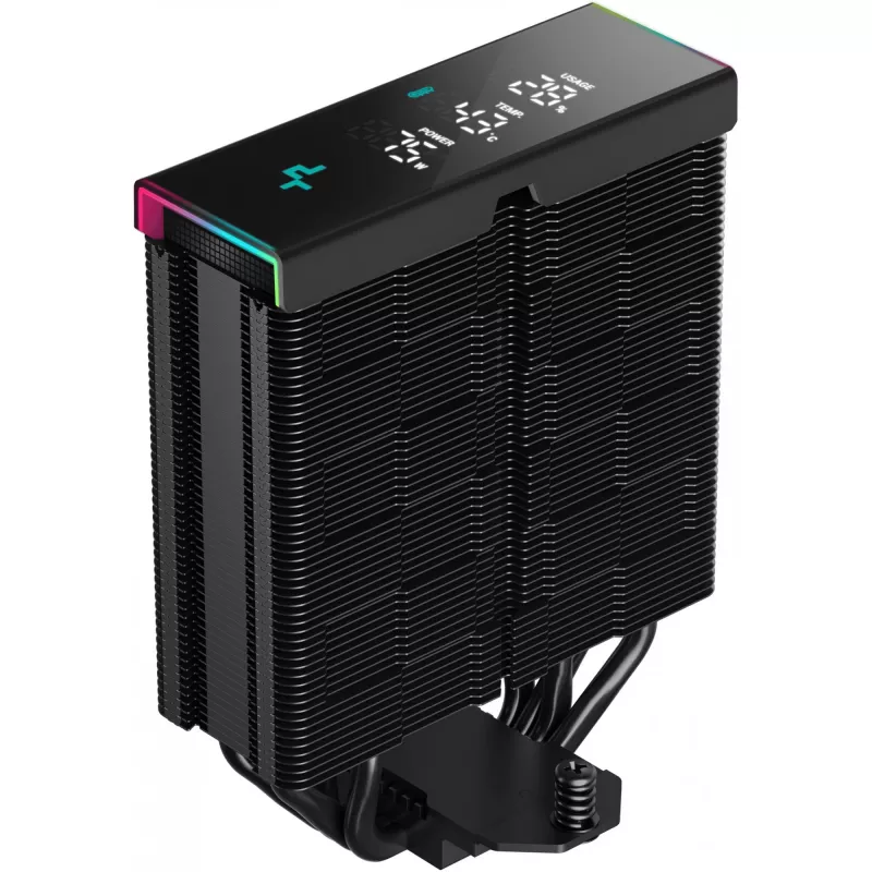 Disipador de aire DeepCool AK400 Digital PRO — ventilador 120 mm, PWM, 1850 rpm, FDB, compatible con LGA 1700/1200/115x/AM4/AM5, negro