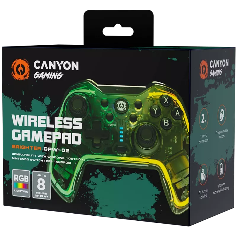 CANYON Mando Brighter GPW-02 BT+Dongle Wireless Crystal