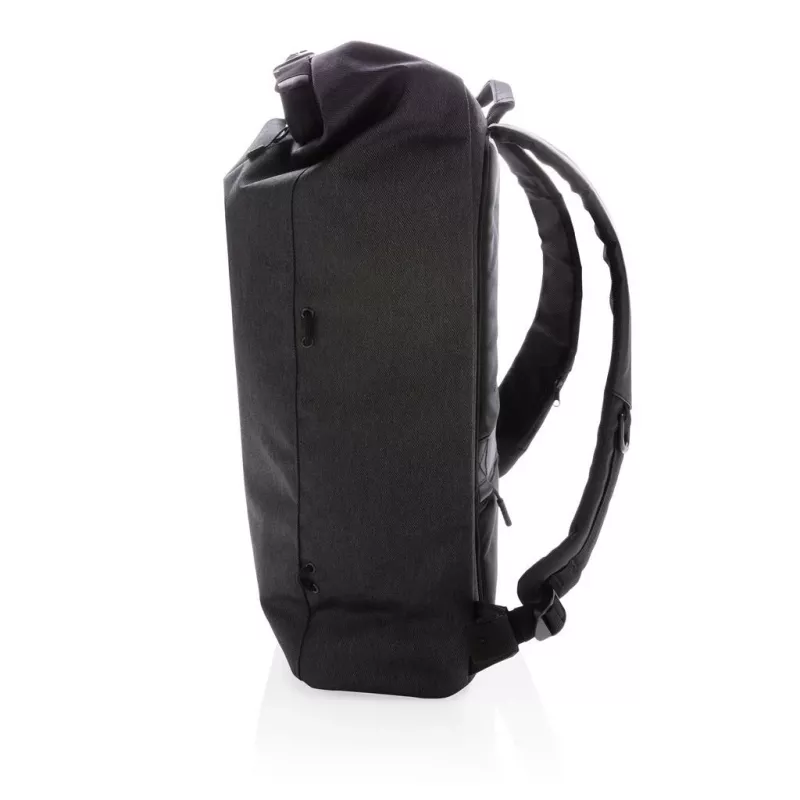 XD Design Bobby Urban Lite P705.501 mochila antirrobo para portátil, 15 pulgadas, 22 l (ampliable a 27 l), resistente al agua, bolsillos RFID, correa para equipaje, negra