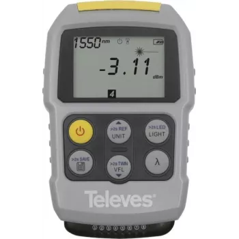 Televes mini comprobador OPM VFL para fibra óptica y cables de datos RJ45 modelo OPMVFLRJ45