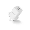 Fuente de alimentación Dicota - compacta, GaN - 65 vatios - 5 A - PD 3.0 - 3 puertos de salida (2 x USB-C, USB)