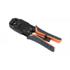 Alicates de crimpar RJ45 Extralink 4P+6P+8P con trinquete para conectores modulares, 1 ud.
