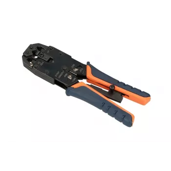 Alicates de crimpar RJ45 Extralink 4P+6P+8P con trinquete para conectores modulares, 1 ud.