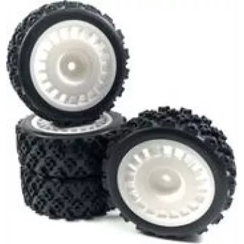 Absima 1 10 Rally Block Ruedas completas Negro 4 uds. (2510062)