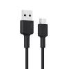 AUKEY CB-CD30 cable de USB-A a USB-C 0,9 m, trenzado de nailon, 60W PD, 3A, negro
