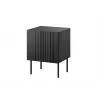 Set de mesitas de noche 2 uds. Cama Meble ISLA 44,5×40×59 cm negro mate MDF/aglomerado