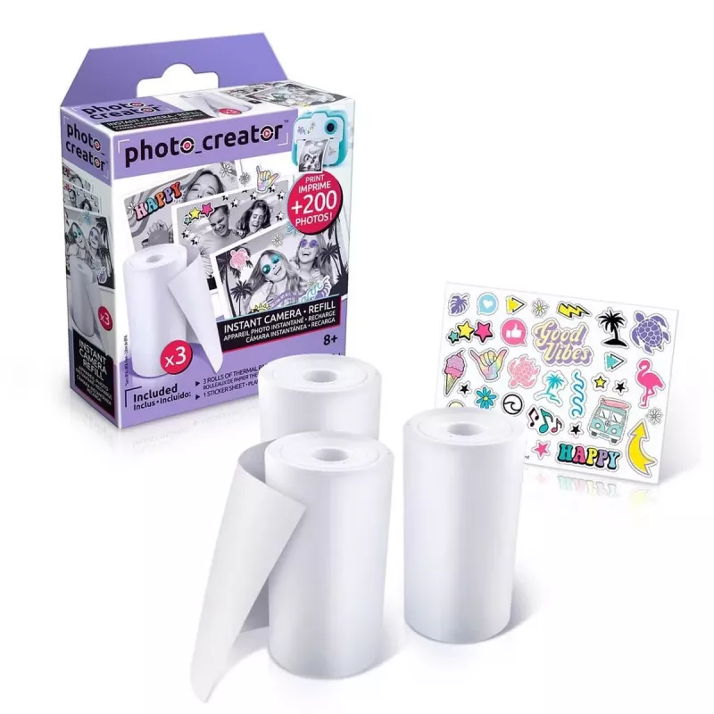 Canal Toys Photo Creator recambio para cámara instantánea, 3 rollos, blanco, CLK002