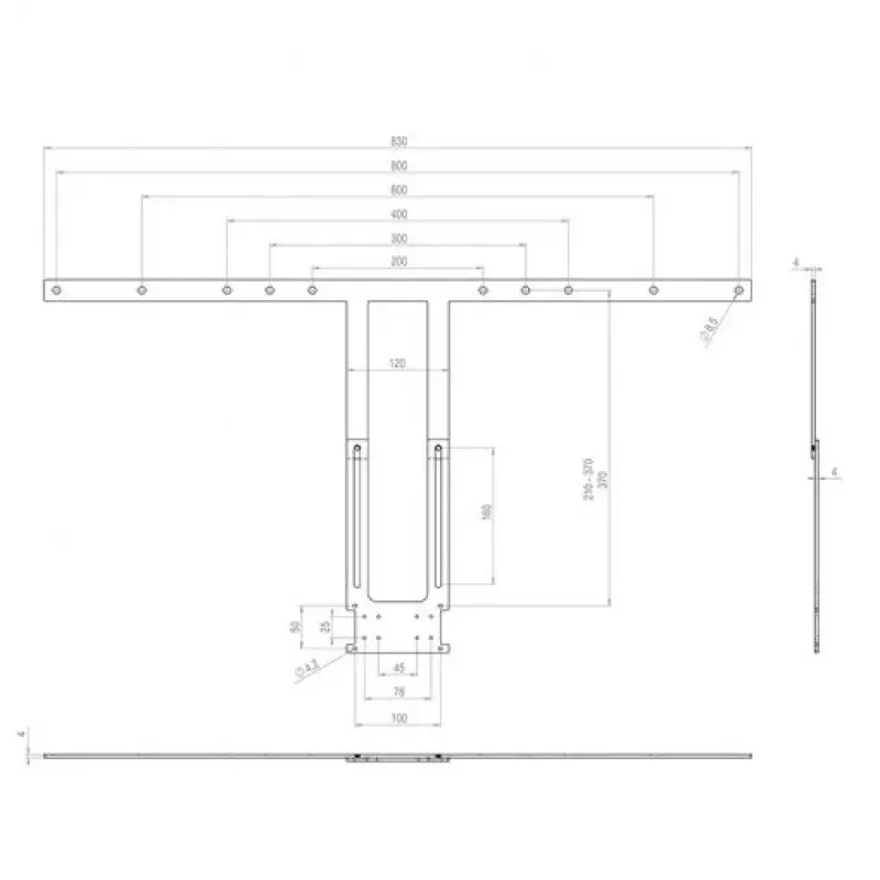 Kit de montaje Hagor 2287 negro para pantallas de 75-86 pulgadas