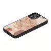 Funda protectora iKins para Apple iPhone 12 mini — patrón de mármol rosa, ajuste fino
