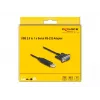 DeLOCK Adaptador USB 2.0 a serie RS-232 50 cm FTDI Negro