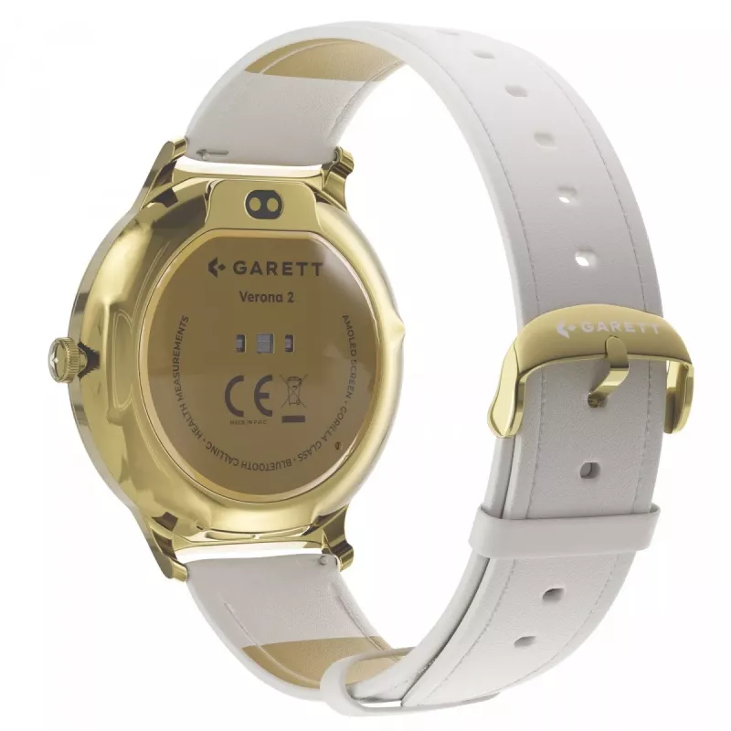 Smartwatch Garett Verona 2 Gold Steel con Bluetooth y medidor de frecuencia cardíaca