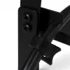 Maclean MC-105 B organizador de cables para debajo del escritorio, acero/ABS, 400 mm, montaje con abrazadera para tableros de 5–50 mm, carga máx. 5 kg, negro