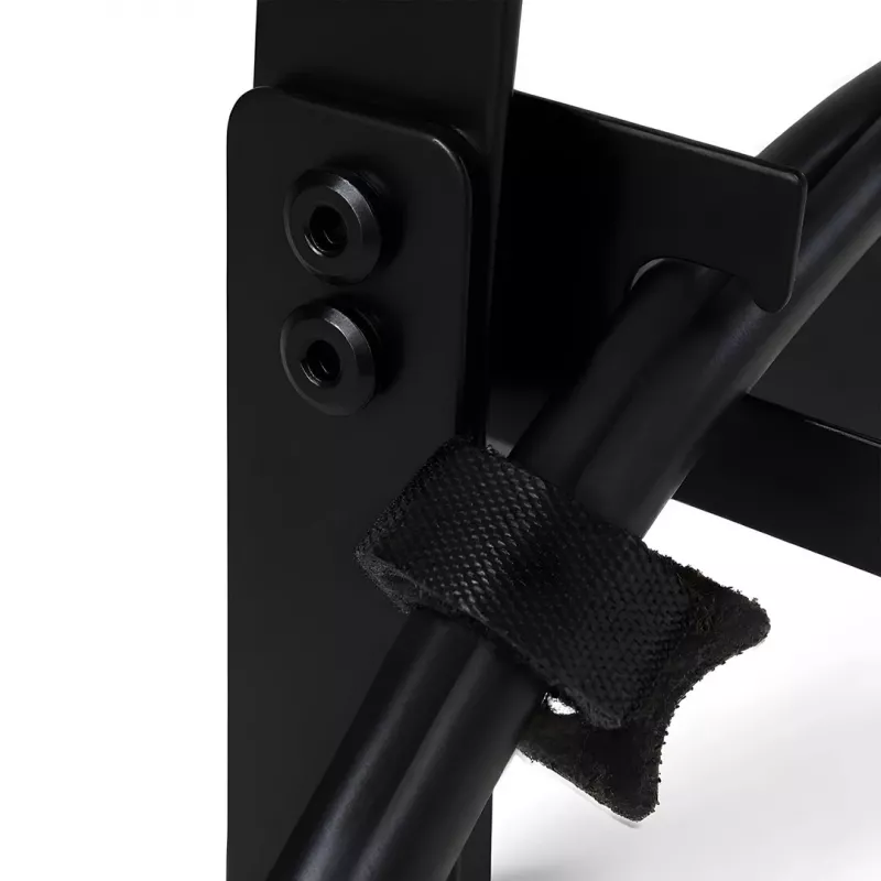Maclean MC-105 B organizador de cables para debajo del escritorio, acero/ABS, 400 mm, montaje con abrazadera para tableros de 5–50 mm, carga máx. 5 kg, negro