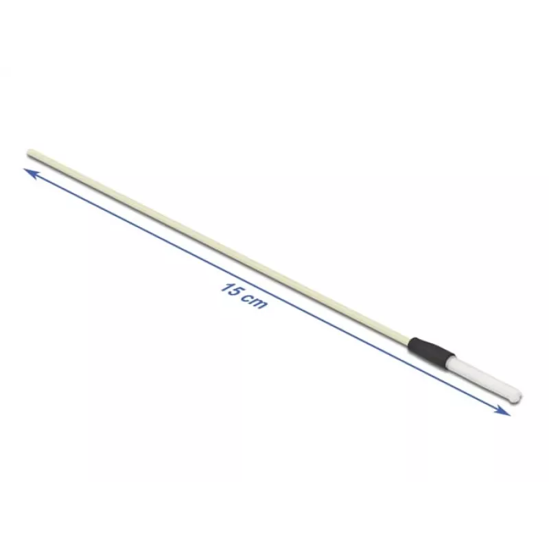 Delock 86781 Bastoncillos de limpieza para fibra óptica, 15 cm, blanco, 5 uds.