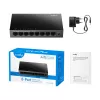 Switch gestionado Cudy GS108E 8 puertos Gigabit Ethernet, 8x 10/100/1000 Mbps, carcasa de metal, conmutación 16 Gbps, IGMP y DHCP Snooping