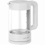 Hervidor de agua eléctrico, blanco, 220-240V, 1850-2200W, 1,7L, función mantener caliente 30 min., 40,60,80,90,100, panel de control en el asa