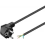 Goobay Cable de red con contacto de protección en ángulo para automontaje, 1,8 m, Negro (59572)