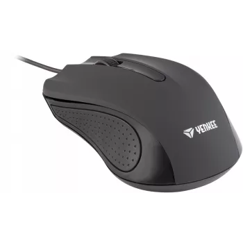 Ratón USB con cable, 3 botones, superficie engomada, 1000 DPI