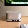 Dock/replicador de puertos para portátil Satechi ST-GNMMES — hub USB 3.2 Gen 2 Type-C con cable, USB-A y SD, plata