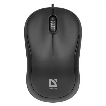 Ratón óptico con cable DEFENDER PATCH MS-759 USB Type-A, ambidiestro, 1000 DPI, negro