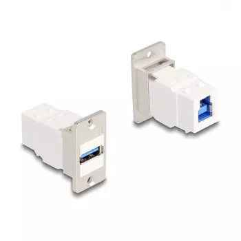 Módulo Keystone para montaje en panel DeLOCK USB 5 Gbps Type-A conector hembra a conector hembra Type-B