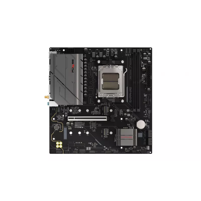 Placa base Sapphire PULSE A620AM (microATX) Socket AM5, AMD A620A, DDR5, 2x DIMM, 64 GB, 2x M.2, Gigabit LAN