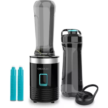 Cecotec Power Titanium 350 EasyGo batidora de vaso, 350 W, 2 vasos de 600 ml, negro