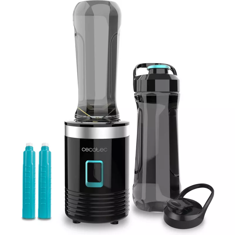 Cecotec Power Titanium 350 EasyGo batidora de vaso, 350 W, 2 vasos de 600 ml, negro