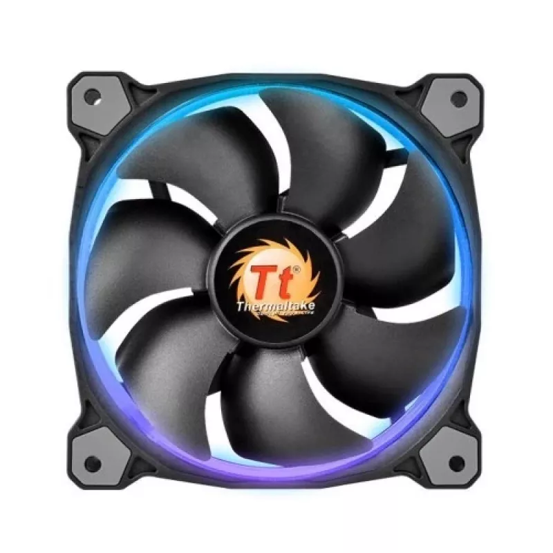 Thermaltake Riing 14 LED 256 Color CL-F043-PL14SW-B ventiladores de caja 140 mm, pack de 3, 600–1400 rpm, 4 pines